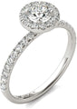 Vaarya 14K White Gold Diamond Halo Engagement Ring