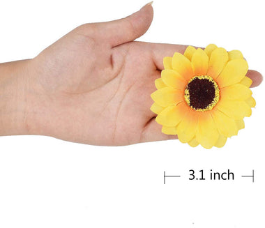 DearHouse Artificial Silk Sunflower Heads