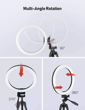 ESDDI Selfie Ring Light with Tripod Stand, 12” 3-Color Modes LED Ring Light