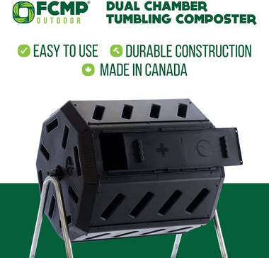 IM4000 Dual Chamber Tumbling Composter (Black)
