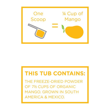 KOYAH - Organic Freeze-dried Mango Powder (1 Scoop = 1/4 Cup Fresh)