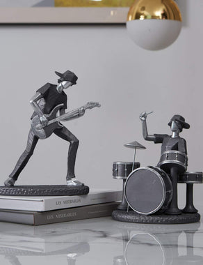 HAUCOZE Statue Figurine Musician  Decor
