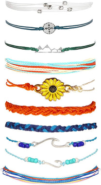 choice of all Summer String Wave Bracelets Adjustable Friendship Strand Bracelet