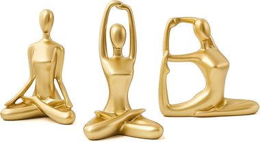 Gold Decor Thinker Statue Abstract Art Sculpture