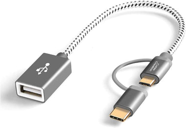CableCreation Micro USB + USB C to USB 2.0 Adapter Cable