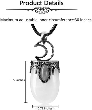 MANIFO Natural Quartz Crystal Stone Necklace Reiki Healing Gemstone Pendant