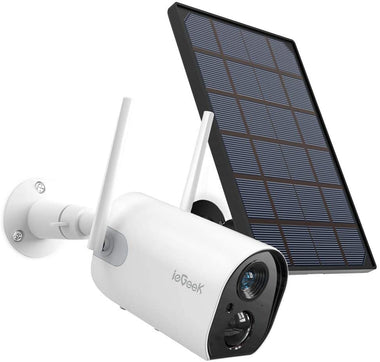 Wireless Outdoor Security Camera, WiFi Solar Rechargeable