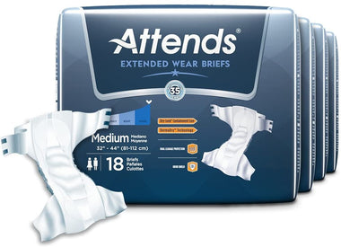Attends Extended Wear Briefs with Dry-Lock