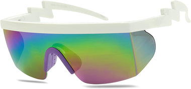ShadyVEU Semi Rimless Neon Rainbow Sunglasses