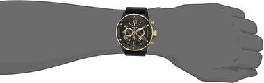 Men's Stainless Steel Analog-Quartz Watch with Silicone Strap