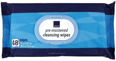 Pre-Moistened Cleansing Wipes, 11.2" x 8.7"