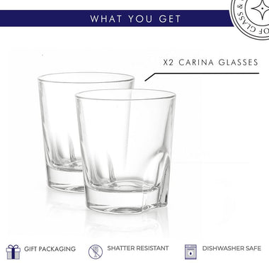 JoyJolt Carina Crystal Whiskey Glasses