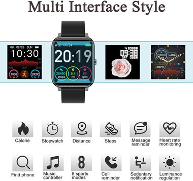 Donerton Smart Watch, Fitness Tracker 1.4 for Android Phones, Fitness Tracker with Heart Rate