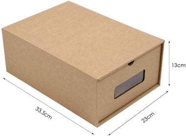 10 Pack,DIY Visible Cardboard Shoe Storage Boxes