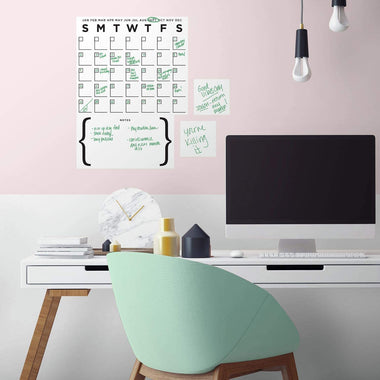 Dry Erase Calendar Peel And Stick Giant Wall Decal Set