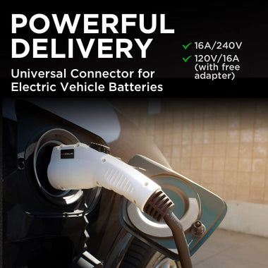 Portable EV Charger– Level 1 and Level 2, 16A, 240V- for Charging Batteries 3X Faster