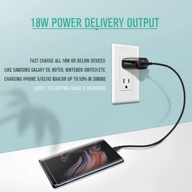 USB C Wall Charger, 18W Type C Charger