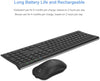Arteck 2.4G Wireless Keyboard and Mouse Combo Stainless Steel Ultra Slim Full Size