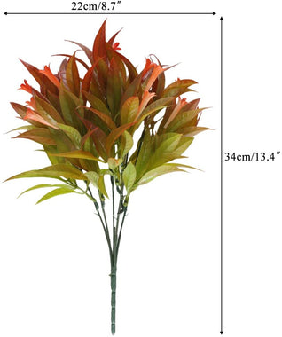 Fake Flower Plants Nahuaa 4PCS Artificial Greenery Stems