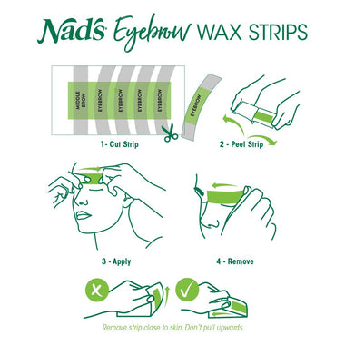 Eyebrow Wax Strips - Facial Hair Removal for Women