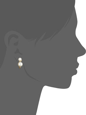 Gold-Tone & Faux Pearl Clip-On Earrings