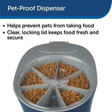 Six Meal Pet Feeder, Automatic Cat and Dog Food Dispenser