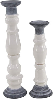 Rustic Ceramic Candle Holders  5"W x 20"H