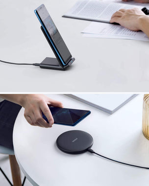 Wireless Chargers Bundle, PowerWave Pad & Stand