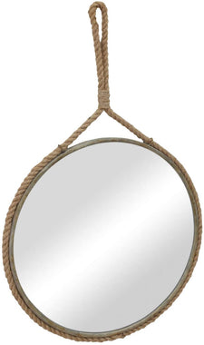 Round Decorative Mirror with Metal