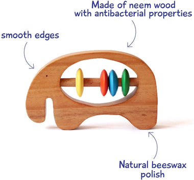 Shumee – Handmade Wood Animal Shaped  Rattle