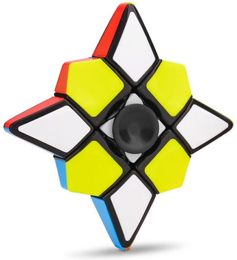 Fidget Spinner 1X3X3 Speed Cube 2 in 1 Stickerless Brain Teasers Magic Puzzle
