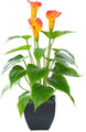 Artificial Flower Plants Calla Lily Faux Small Potted Plant