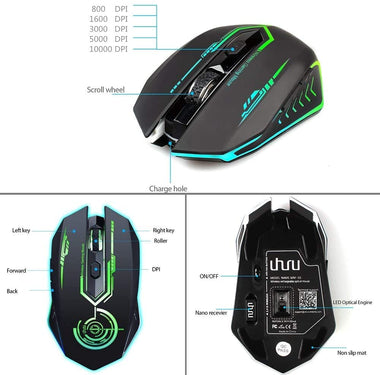 Wireless Gaming Mouse Up to 10000 DPI