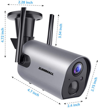 "ZUMIMALL Camera" Wireless Outdoor Security Camera