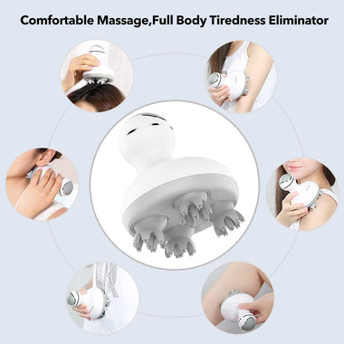 Electric Scalp Massager with 4 Replacement Massage Heads