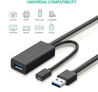 UGREEN USB Extension Cable USB 3.0 Male to Female Active Repeater Cable