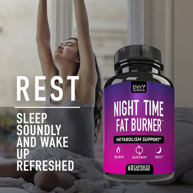 Night Time Fat Burner - Metabolism Support, Appetite Suppressant and Weight Loss Diet Pills
