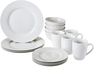 AmazonBasics 16-Piece Kitchen Dinnerware Set