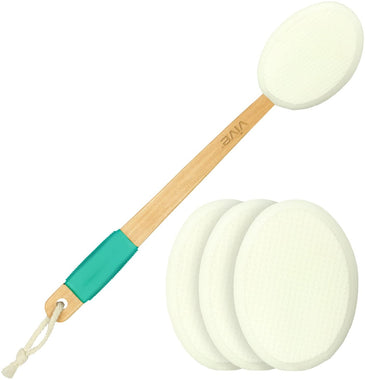 Lotion Applicator for Your Back (4 Pads) - Long Reach Handle