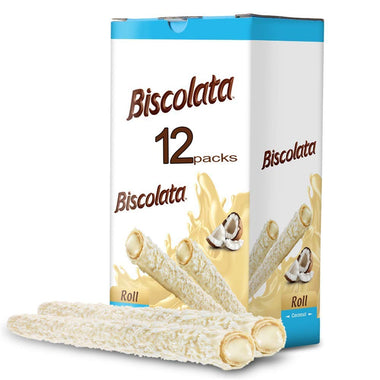Biscolata Rolled Wafers Snacks with Premium Chocolate