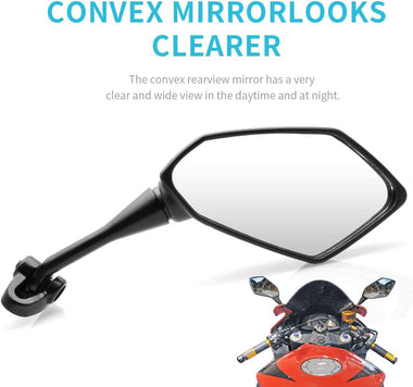 Motorcycle Mirrors Rear View Adjustment Compatible