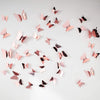 BBTO 48 Pieces DIY Mirror Butterfly Combination 3D Butterfly Wall Stickers