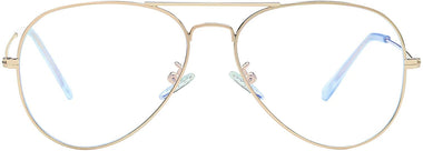 Blue Light Blocking Aviator Glasses for Women Men Lightweight Metal Frame