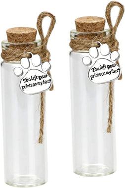 Pet Hair Memorial Bottle Glass Vial