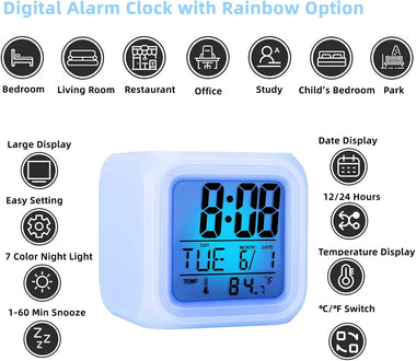 Kids Alarm Clock Wake Up Light Easy to Set Toddler