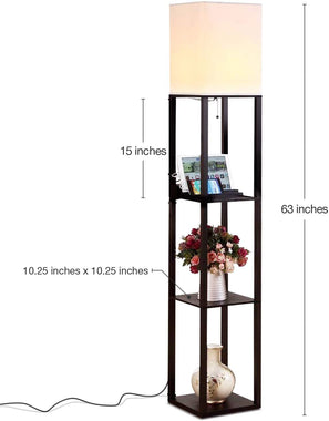 Brightech Maxwell Charger - Shelf Floor Lamp