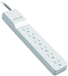 Belkin 6-Outlet Power Strip Surge Protector, Flat Rotating Plug, 6ft Cord (600 Joules)
