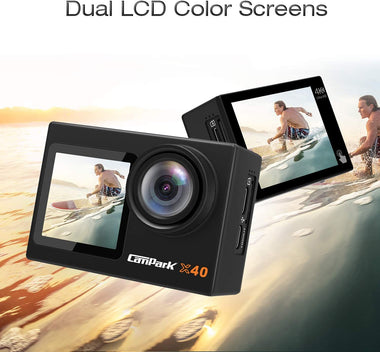 2021 Newest X40 Action Camera 4K 20MP Dual Screen