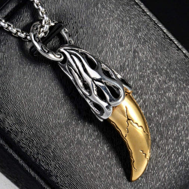 HUANIAN Men's Stainless Steel Necklace for Men Necklace Chain Spear