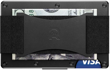 The Ridge Wallet Authentic | Minimalist Metal RFID Blocking Wallet with Cash Strap